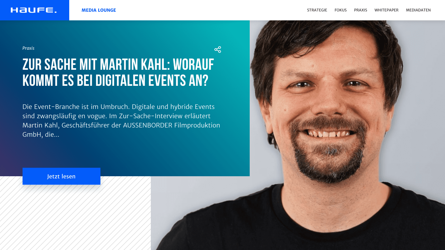 Martin Kahl Haufe Media Lounge Interview